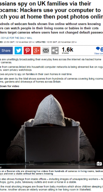 Газета Daily Mail пугает британцев "русскими компьютерными шпионами"